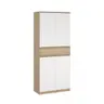 Schuhschrank - B ca. 81 cm, Jackson Hickory Nachbildung, Weiß