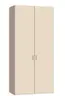 Drehtürenschrank JOIN IT- B ca. 101 cm,  Nougat, Glas, Creme