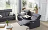 Trapezsofa EM Barcelona - 3-Sitzer, Relaxfunktion (motorisch), Stoff, Anthrazit