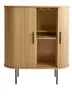 Highboard - B ca. 100 cm, Eiche Furnier, Natur