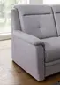 Ecksofa - 2-Sitzer mit Ecke rechts, Stoff, Silber