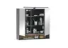 Spiegelschrank- B ca. 80 cm, Schwarz Matt, Spiegel