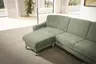 Ecksofa Colombia - Longchair links und 2,5-Sitzer, Stoff, Braungrün