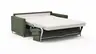 Sofa Nuoro - 2,5-Sitzer inkl. Schlaffunktion, Armlehne mit Kufe, Stoff, Olivgrün