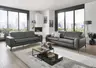 Sofa - 3-Sitzer, Kopfteil verstellbar, Stoff, Graphit