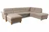 Wohnlandschaft - Longchair links mit 2,5-Sitzer und Ecke rechts, Stoff, Taupe