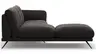 Ecksofa Valdemoro - Longchair mit 2,5-Sitzer rechts inkl. Rückenlehne verstellbar, Stoff, Anthrazit