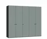 Drehtürenschrank JOIN IT- B ca. 252 cm, Schwarz, Salbei