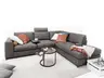 Ecksofa - 2-Sitzer mit Ecke rechts, Microfaser, Anthrazit