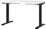 Schreibtisch GELI - höhenverstellbar, LB ca. 120x80 cm, Weiß, Schwarz