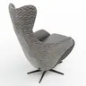 Relaxsessel Follina - Relaxfunktion (motorisch), Leder, Stoff, Grau