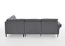 Ecksofa - 3-Sitzer mit Ecke rechts, Stoff, Grau