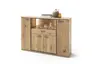 Highboard - mit Beleuchtung, Eiche teilmassiv