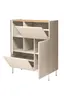 Highboard - Kaschmir, Absetzung Eiche Bianco