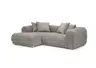 Ecksofa - Longchair links mit 2-Sitzer, Stoff, Beige