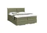 Boxspringbett SANDRIN L - Liegefläche ca. 180x200 cm, Stoff, Olivgrün