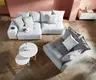 Ecksofa Palazzina - Longchair links, 1,5-sitzer, Stoff, Hellgrau