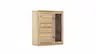 Highboard Faro Plus - BH ca. 102x116 cm, Wildeiche massiv, Bianco
