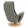 Sessel Tulsa Relax - Größe M, inkl. Fußteil/Rückenlehne verstellbar (motorisch), inkl. Kopfteilverstellung, Leder, Graubeige