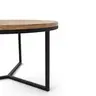 Couchtisch Joan 2- LBH ca. 58x58x33 cm, Asteiche massiv, Gestell schwarz