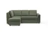 Ecksofa PRO FLEXX - Ecke links, 2-Sitzer inkl. Schlaffunktion und Bettkasten, Stoff, Dunkelgrün