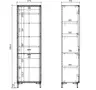 Vitrine- Eiche Dekor, Weiß, Glas