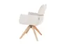 Armlehnstuhl MAROU - drehbar, Stoff, Beige