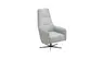 Relaxsessel Rufus - inkl. Relaxfunktion, Leder, Hellgrau