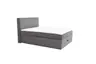 Boxspringbett JANETT- Liegefläche ca. 140x200 cm, Stoff, Grau