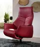 Fernsehsessel EM Hannover - Relaxfunktion (1-motorisch), Leder, Rot