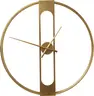 Wanduhr- D ca. 60 cm, Rund, Stahl, Pulverbeschichtet, Goldfarben