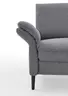 Ecksofa EM Preko mit Kopfstützen - 3-Sitzer mit Ecke rechts, Stoff, Grau