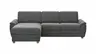 Ecksofa Lakeville 1 - Longchair links mit 2-Sitzer inkl. Schlaffunktion mit Bettkasten, Stoff, Grau