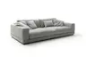 Megasofa Juni Lounge - B ca. 292 cm, Leder, Silbergrau