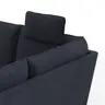 Sofa Stamford - 3,5-Sitzer, Bogen links mit Ecksofa 2-sitzig und Abschlusshocker Rechts, inkl. Armlehne verstellbar und Kopfstütze, Stoff, Dunkelblau