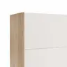 Schwebetürenschrank Viana - B ca. 271 cm, Lack, Weiß, Riffholz, Balkeneiche