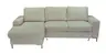 Ecksofa - Ecke links, 2-Sitzer inkl. Schlaffunktion und Bettkasten, Stoff, Creme