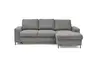 Ecksofa - 2-Sitzer mit Longchair rechts, Stoff, Grau