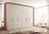 Drehtürenschrank - B. ca. 300 cm, Glastüren, Champagner