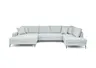 Wohnlandschaft - Longchair links, 2-Sitzer, Ecke rechts, Stoff, Mint