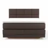 Boxspringbett Alpin Luxe - Liegefläche ca. 160x200 cm, Stoff, Dunkelbraun