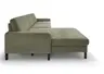 Ecksofa CALM MOVE 2.0 - Longchair links mit 2,5-Sitzer, Schlaffunktion, Feincord, Olive