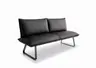 Polsterbank - B ca. 198 cm, 3-Sitzer, Leder, Lava