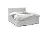 Boxspringbett SANDRIN E- Liegefläche ca. 180x200 cm, Stoff, Hellgrau