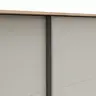 Schwebetürenschrank Viana - B ca. 308 cm, Furnier, Balkeneiche, Hellgrau