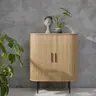 Highboard - B ca. 100 cm, Eiche Furnier, Natur
