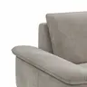 Ecksofa Tulsa KS - 2,5-Sitzer, Spitzecke und 1,5-Sitzer mit Anstellhocker rechts, Stoff, Graubeige