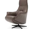 Relaxsessel Girona - Relaxfunktion (motorisch), Leder, Braun