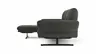 Ecksofa  Alexander - Longchair links mit 3-Sitzer inkl. Kopfstütze/Armlehne verstellbar, Stoff, Braungrün