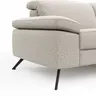 Sofa Rafaela 2.0 - 2,5-Sitzer inkl. Kopfteil verstellbar, Stoff, Champagner